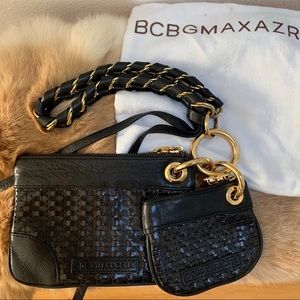BCBG Maxazria leather wristlet